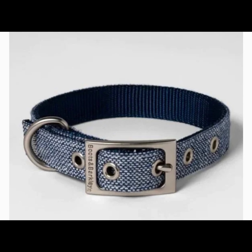 Boots  & Barkley LARGE Dog( Up To 90 Lbs) Blue Tweed Colored Collar. 1” X 15-20”